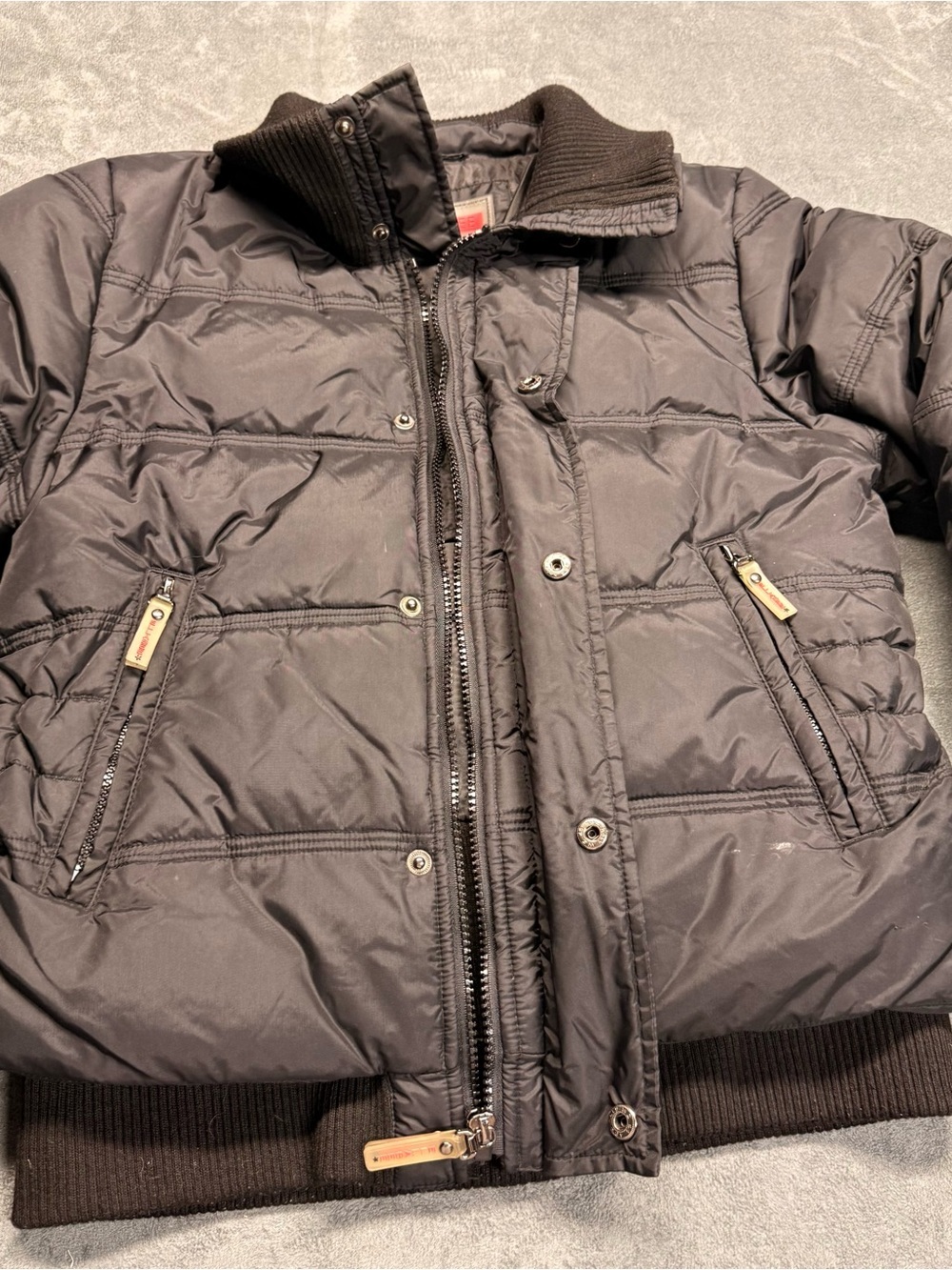 Women’s Down Filler Black Quilted Bomber Jacket - Insulated Everyday Outerwear